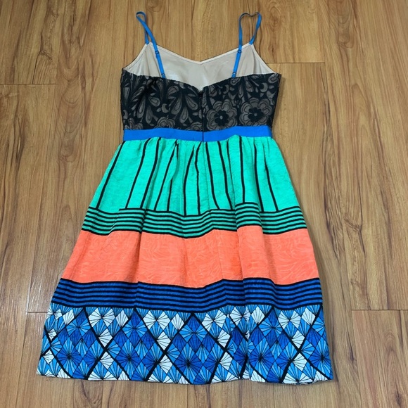 Tracy Reese Silk Sleeveless Multi-Color Mini Dress - Picture 5 of 14